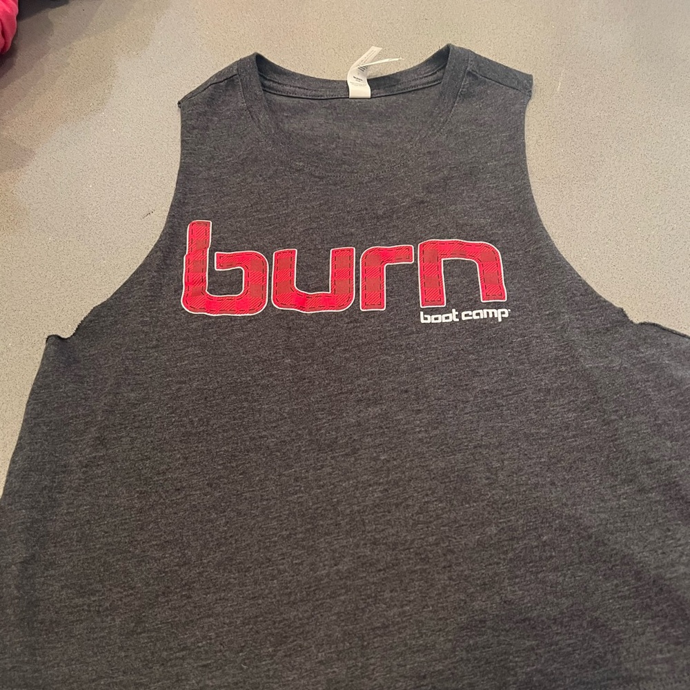 Burn Boot camp plaid tank top